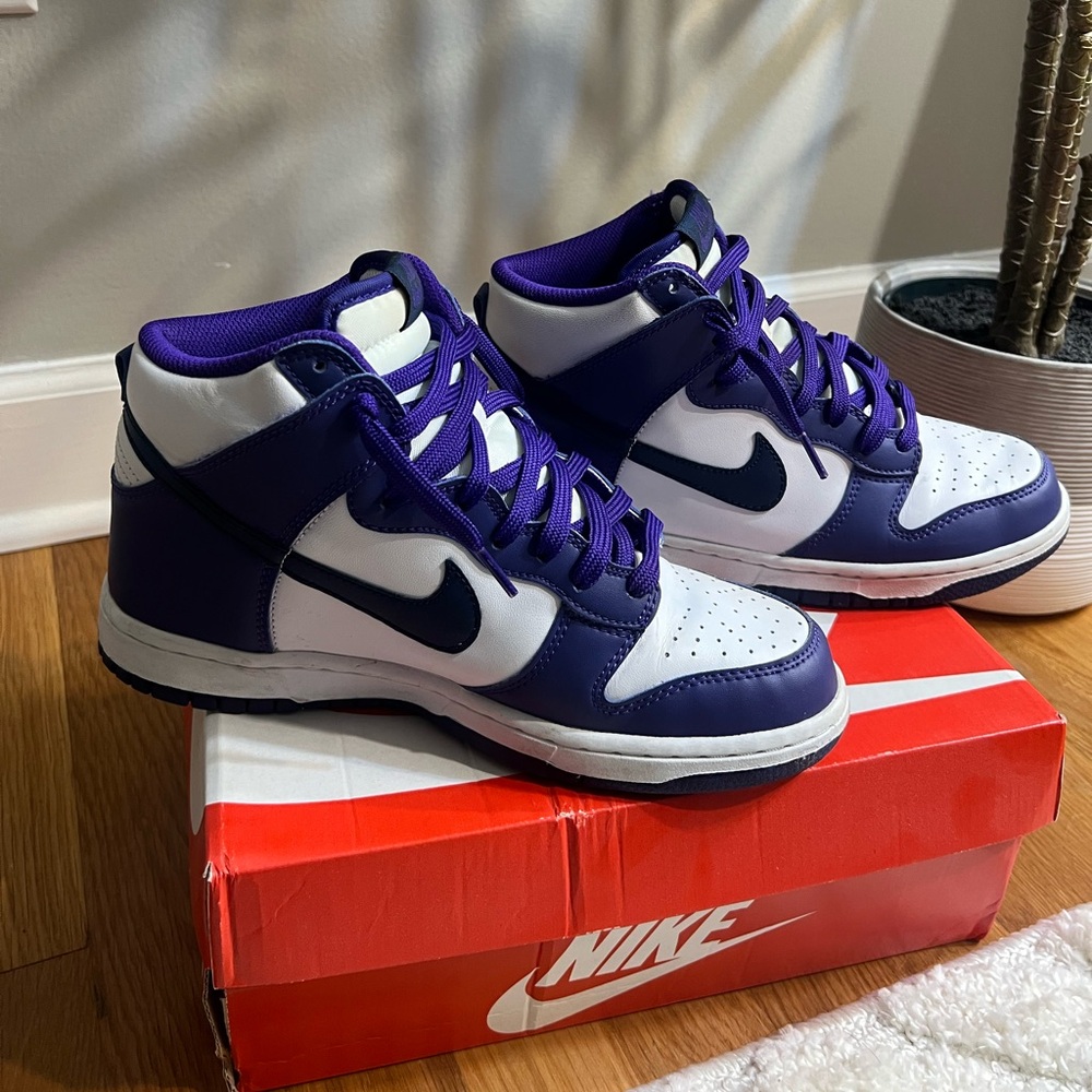 White midnight navy dunk Highs